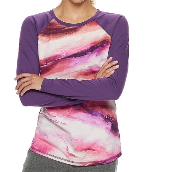 🧡 3/$15 last 1❣️ women's pink swirl crewneck long sleeve tee - Picture 5 of 5